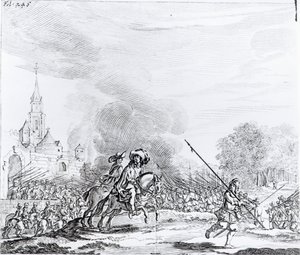 Terugtocht van de Slag bij Worcester, 3 september 1651 door English School